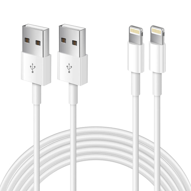 2Pack Apple MFi Certified iPhone Charger 1m, iPhone Lightning to USB Cable 1 Met