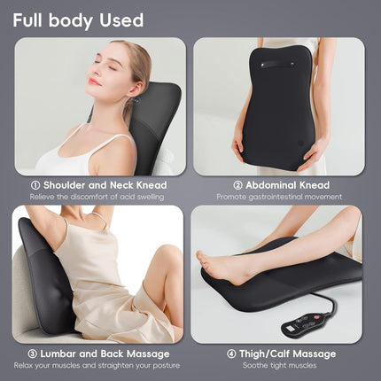 Back-Massager, Rolling Up and Down Back Massager with Heat, Back Massage 4D Knea