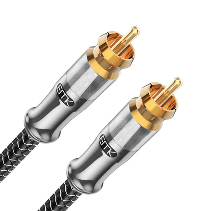 Subwoofer Cable EMK Digital Coaxial Cable Dual Shielded with Gold Plated RCA to