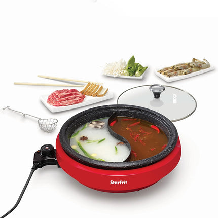 Starfrit The Rock Dual-Sided Electric Hot Pot - 3L - Rock.Tec Non-Stick - Variab