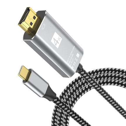 USB C to HDMI Cable, USB Type-C to HDMI Cable Thunderbolt 4/3 Port 4K for iPhone