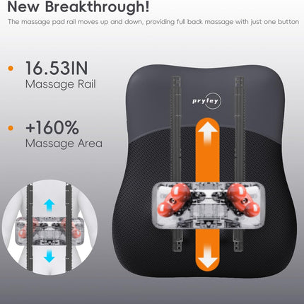 Back-Massager, Rolling Up and Down Back Massager with Heat, Back Massage 4D Knea