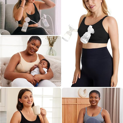 XL Pumping Bra, Momcozy Hands Free Pumping Bras for Women Pumping and Nursing Bra i