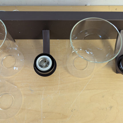Actual unit: ALAISLYC 4-light vanity light with glass shades
