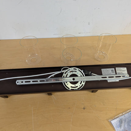 Actual unit: ALAISLYC 4-light vanity light with glass shades