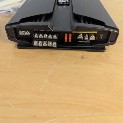Actual unit: BOSS PV3700 amplifier with remote bass knob and hardware