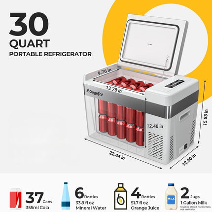 BougeRV CR 30 quart 12V portable freezer — product image