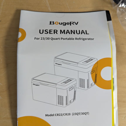 Actual unit: BougeRV user manual for the CR22/CR28