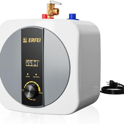 ERFEI mini tank electric water heater with digital display — product image
