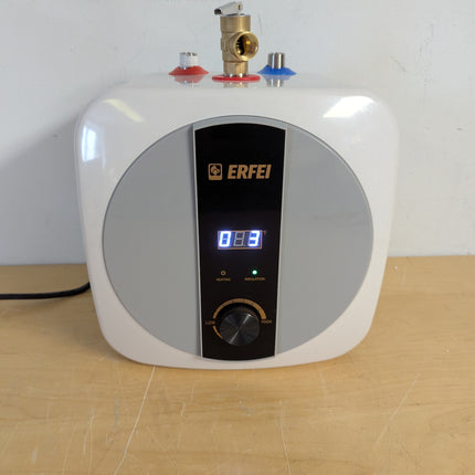 Actual unit: ERFEI 8 L under sink water heater, front