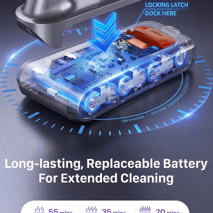 Ernamol cordless stick vacuum cleaner with attachments