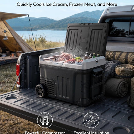 EUHOMY ZBD-35D 12V car fridge freezer, 35 quart dual zone — product image