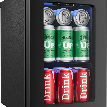 EUHOMY 18L beverage refrigerator, 24 can mini fridge