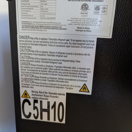 Actual unit: EUHOMY 18L beverage refrigerator