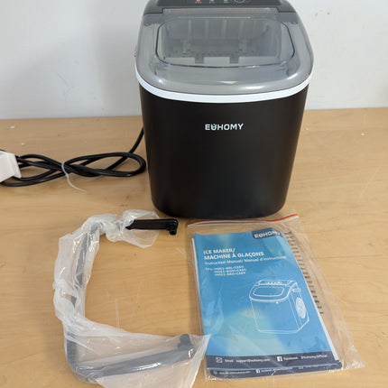 EUHOMY 26.5 lb per day ice maker, handle and manual included