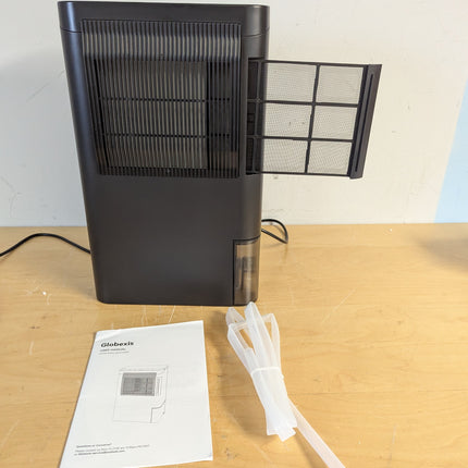 Actual unit: Globexis dehumidifier with washable dust filter removed
