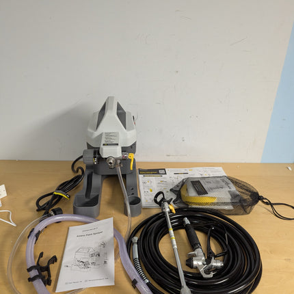 Actual unit: InoKraft NEO paint sprayer with hose, gun and manuals