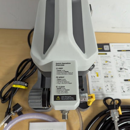 Actual unit: InoKraft NEO paint sprayer with hose, gun and manuals