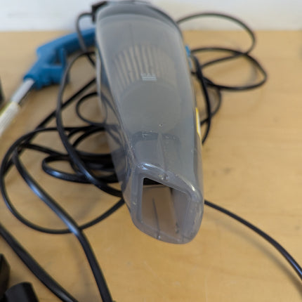 Actual unit: Intercleaner VC-1701A stick vacuum with 8 small attachments