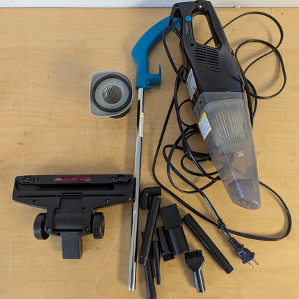 Actual unit: Intercleaner VC-1701A stick vacuum with 8 small attachments
