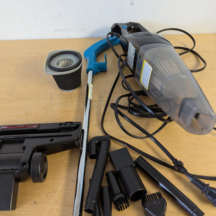 Actual unit: Intercleaner VC-1701A stick vacuum with 8 small attachments