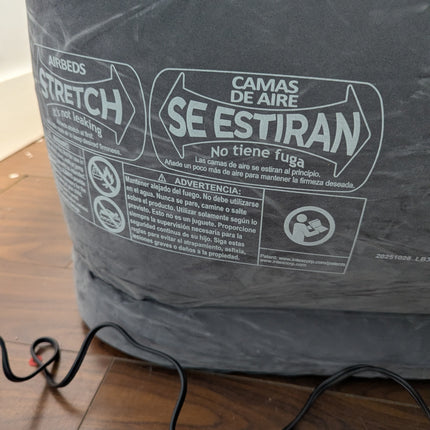 Actual unit: INTEX twin air mattress inflated