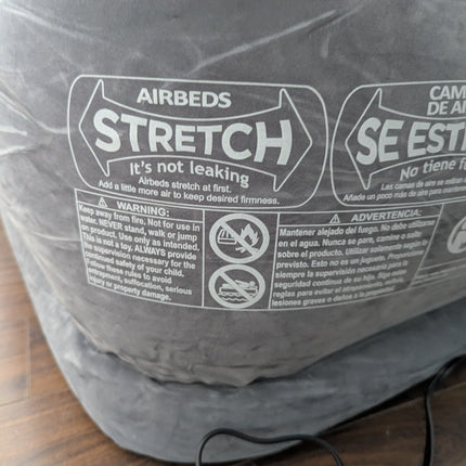 Actual unit: INTEX twin air mattress inflated