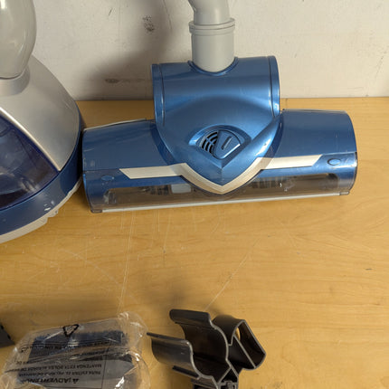 Actual unit: Kenmore 10701 canister vacuum with turbine brush and tools