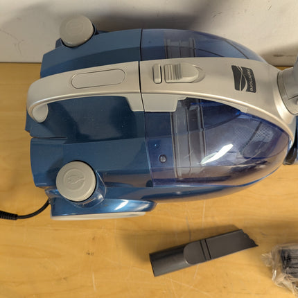 Actual unit: Kenmore 10701 canister vacuum with turbine brush and tools