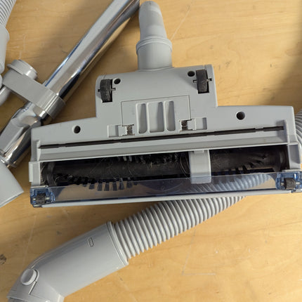 Actual unit: Kenmore 10701 canister vacuum with turbine brush and tools