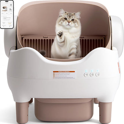 KITPLUS self-cleaning litter box for multiple cats