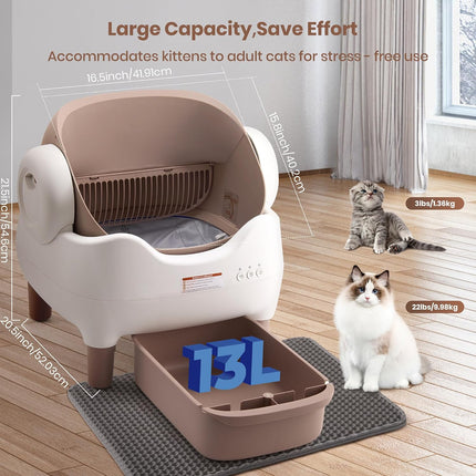 KITPLUS self-cleaning litter box for multiple cats