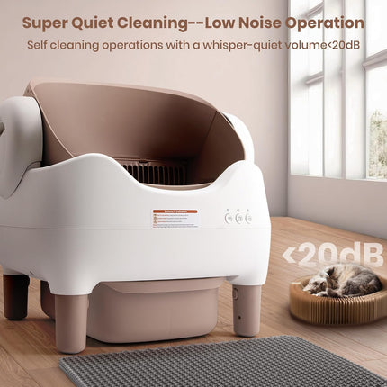 KITPLUS self-cleaning litter box for multiple cats