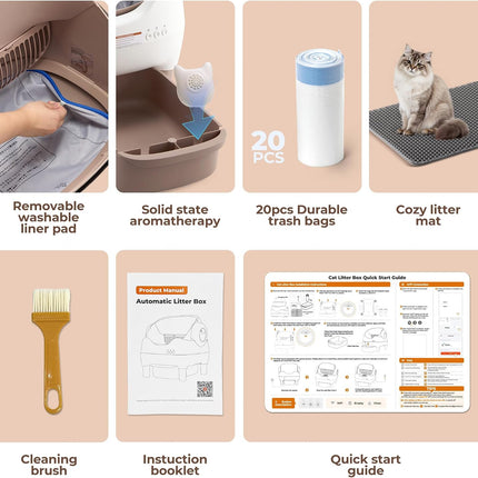 KITPLUS self-cleaning litter box for multiple cats