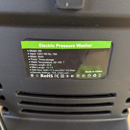 Actual unit: KVAOK W6 rating label