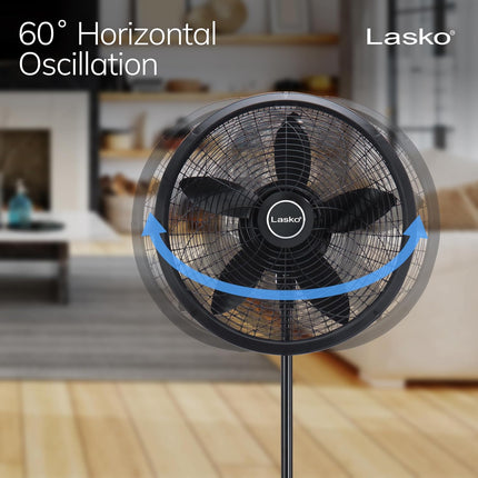 Lasko 1827 pedestal fan wide oscillation — product image