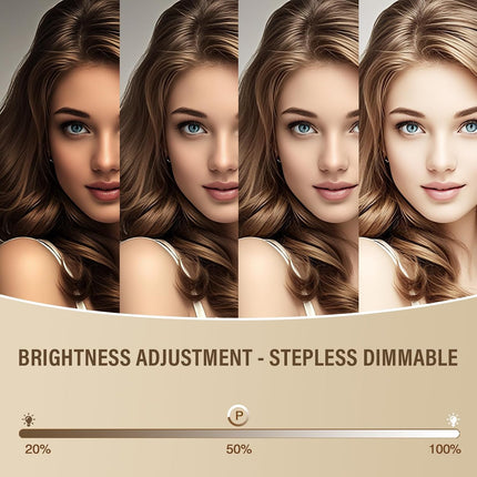 Vanity mirror with lights, stepless dimming — product image