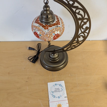 Actual unit: Mozaist mosaic moon table lamp