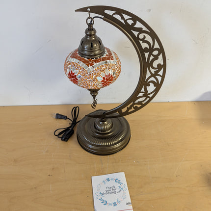 Actual unit: Mozaist mosaic moon table lamp