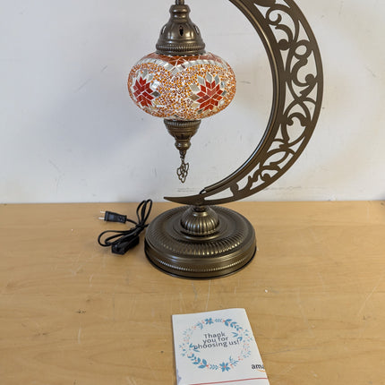 Actual unit: Mozaist mosaic moon table lamp