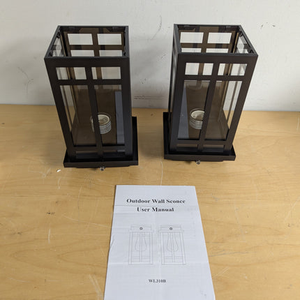 Actual unit: both MYHXQ outdoor wall lanterns with user manual