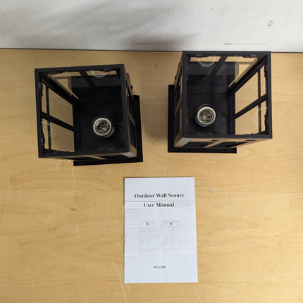 Actual unit: both MYHXQ outdoor wall lanterns with user manual
