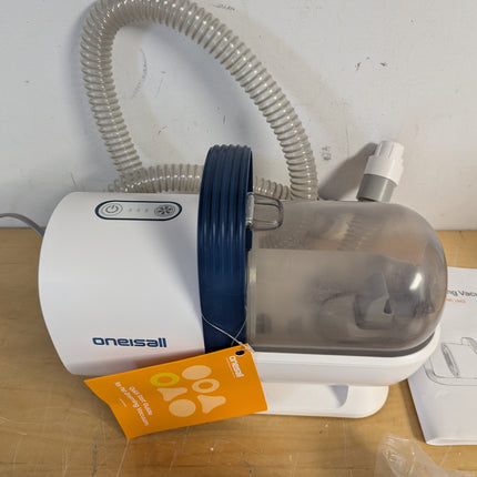Actual unit: oneisall LM2 grooming vacuum with clipper, combs and tools