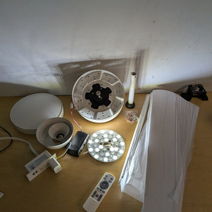 Actual unit: Phylluz 60 in fan parts, LED kit and remote