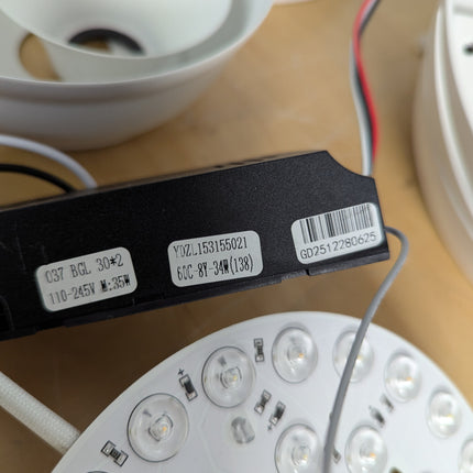 Actual unit: Phylluz 60 in fan parts, LED kit and remote