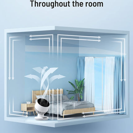 Air Circulator Fan with Remote, Small Oscillating Table Fan with 8-Hour Timer, 9