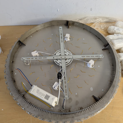 Actual unit: REDSTAR 24 inch crystal flush mount light