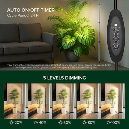 SANSI vertical grow light timer and 5-level dimming