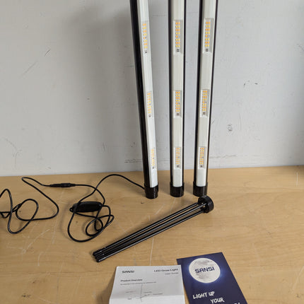 Actual unit: SANSI grow light sections, tripod and manual