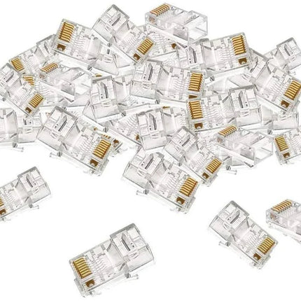 DREHELPER 30Pcs Cat6 Cat6E RJ45 Shielded Gold Plated Connectors,Gigabit Network